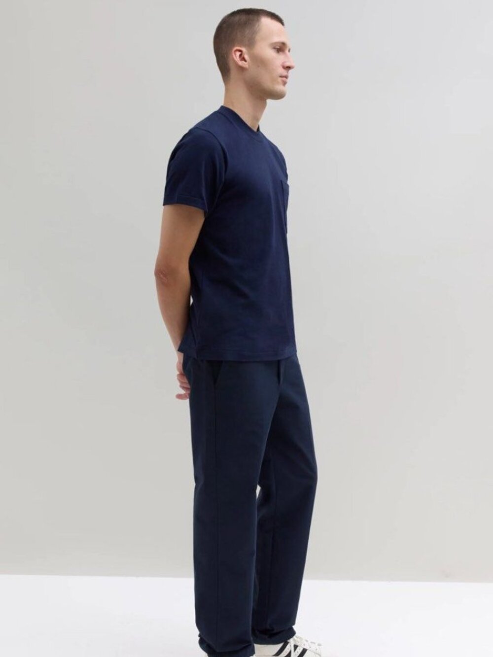 JJJJOUND Navy Blue 100% Cotton Twill Slim Chino Pants, Size 30